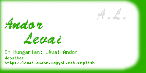 andor levai business card