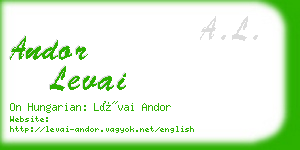 andor levai business card